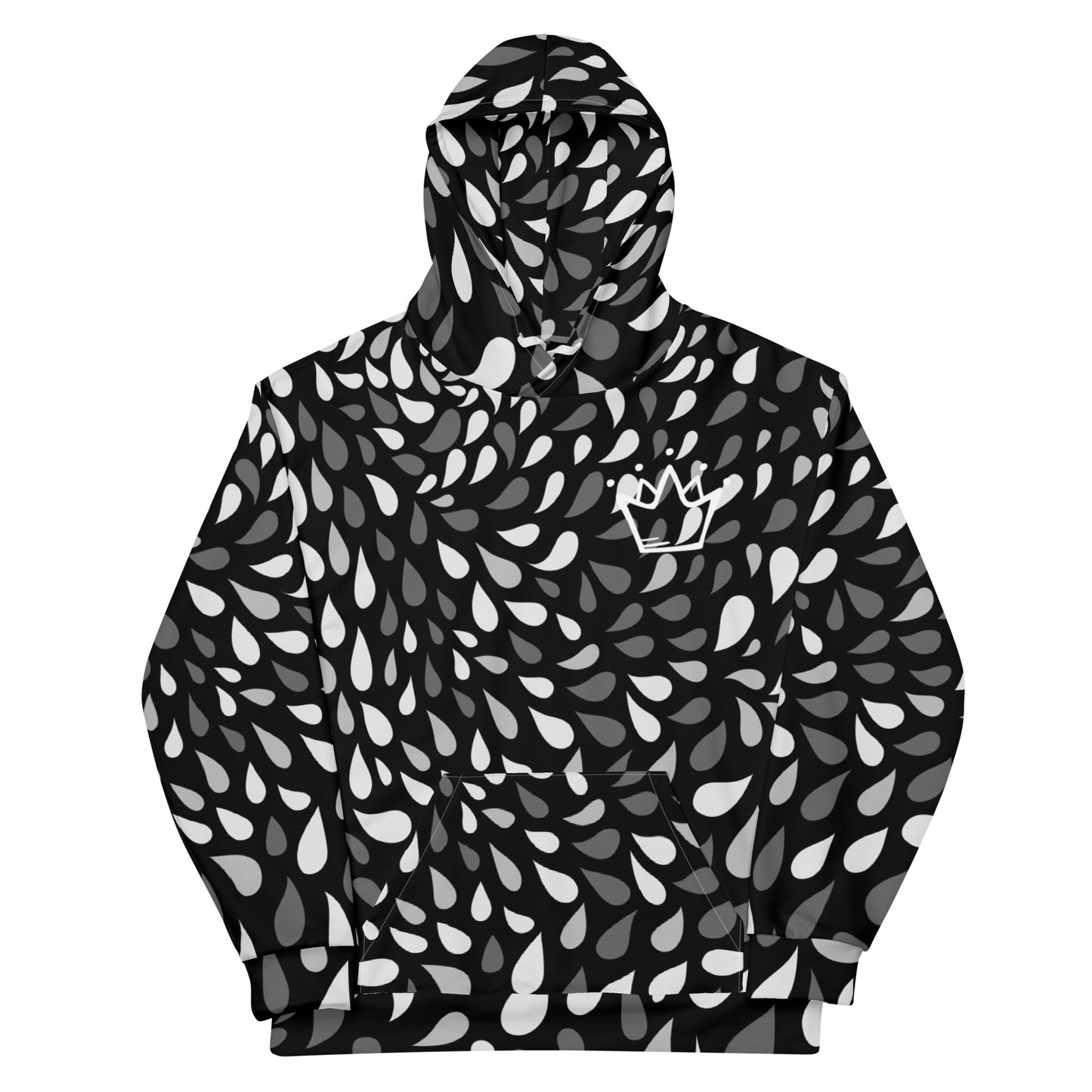 White Raindrops Hoodie