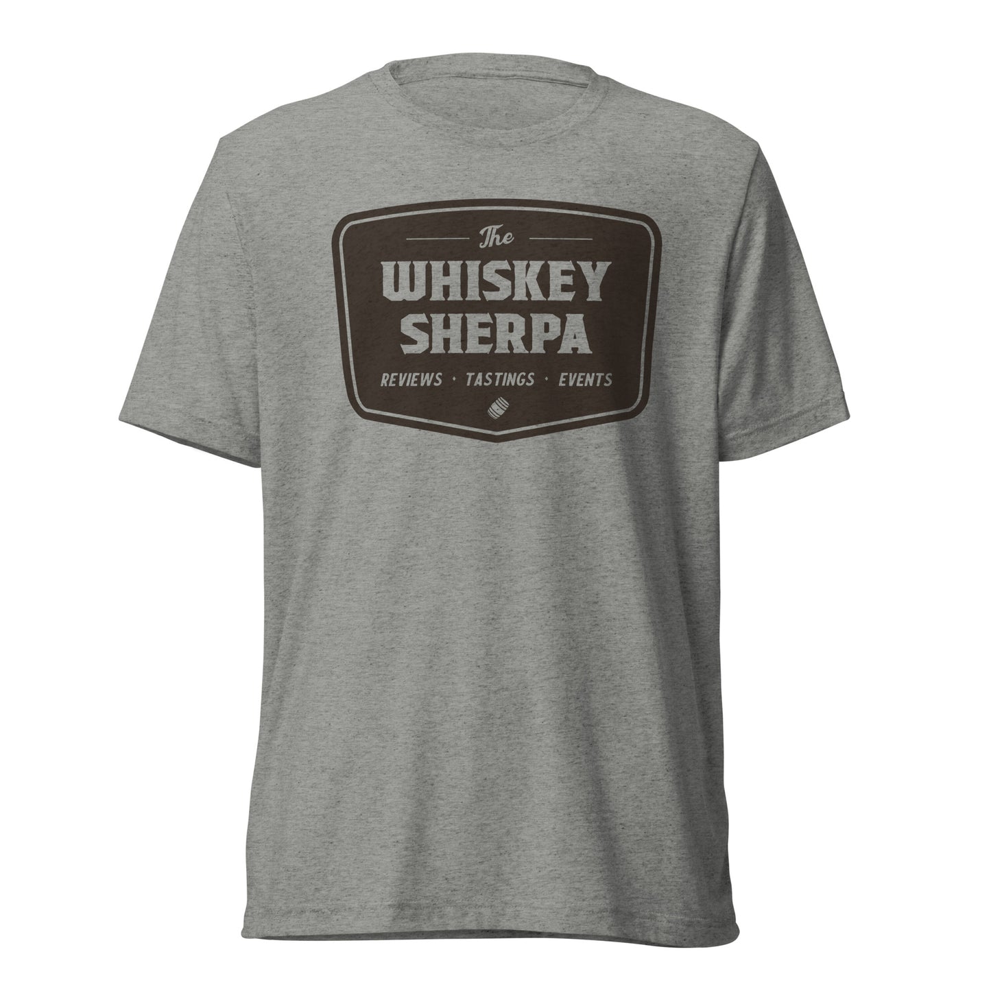 Whiskey Sherpa - Tri Blend Tee - Brown Logo