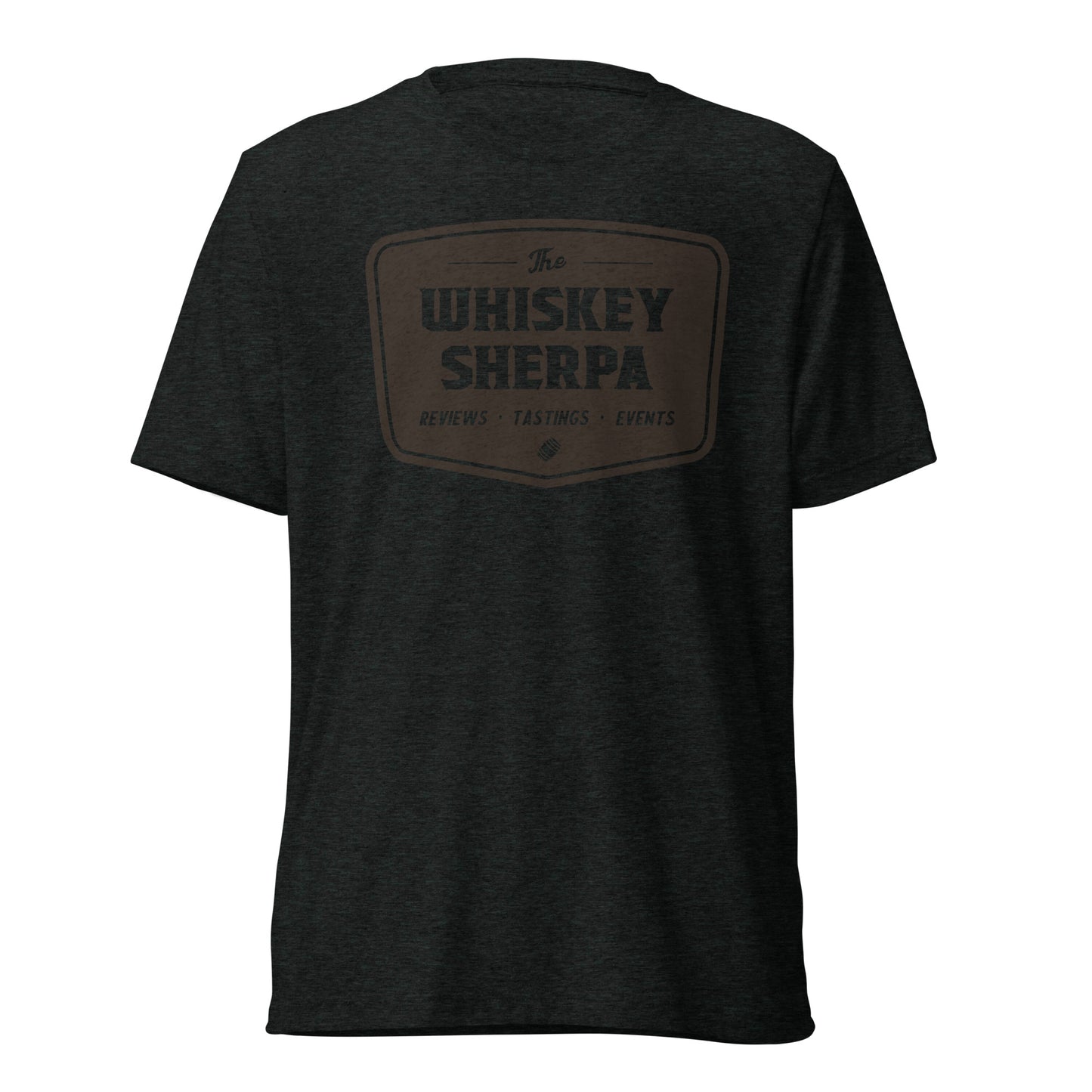 Whiskey Sherpa - Tri Blend Tee - Brown Logo