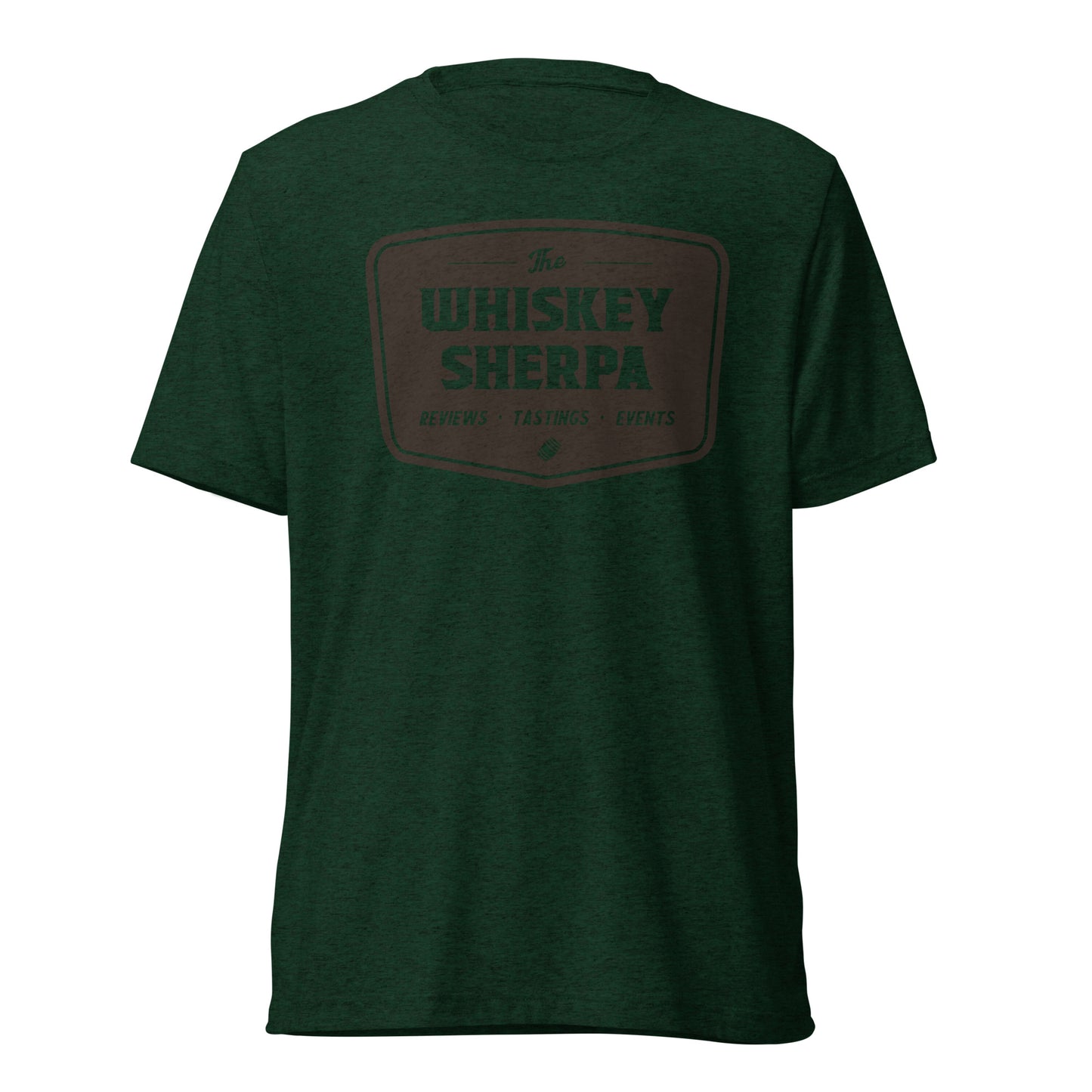 Whiskey Sherpa - Tri Blend Tee - Brown Logo