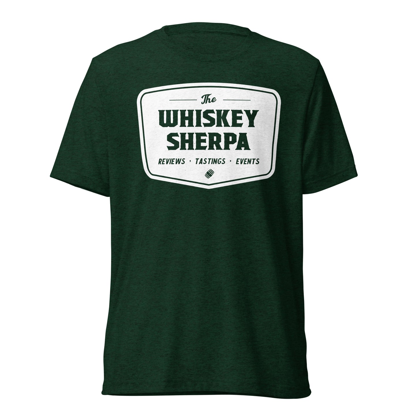 Whiskey Sherpa - Tri Blend Tee - White Logo