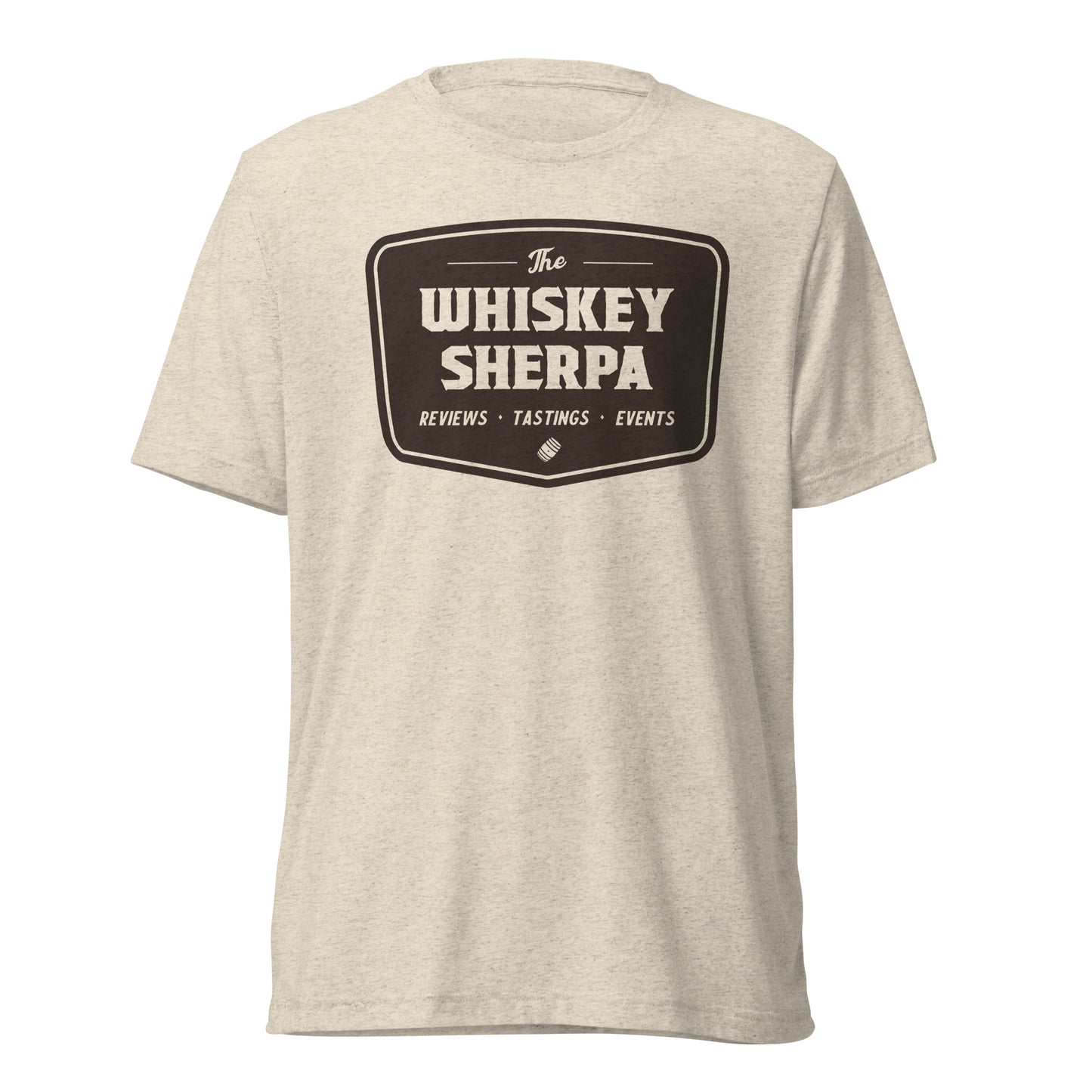 Whiskey Sherpa - Tri Blend Tee - Brown Logo