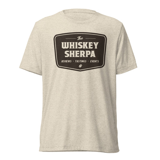 Whiskey Sherpa - Tri Blend Tee - Brown Logo