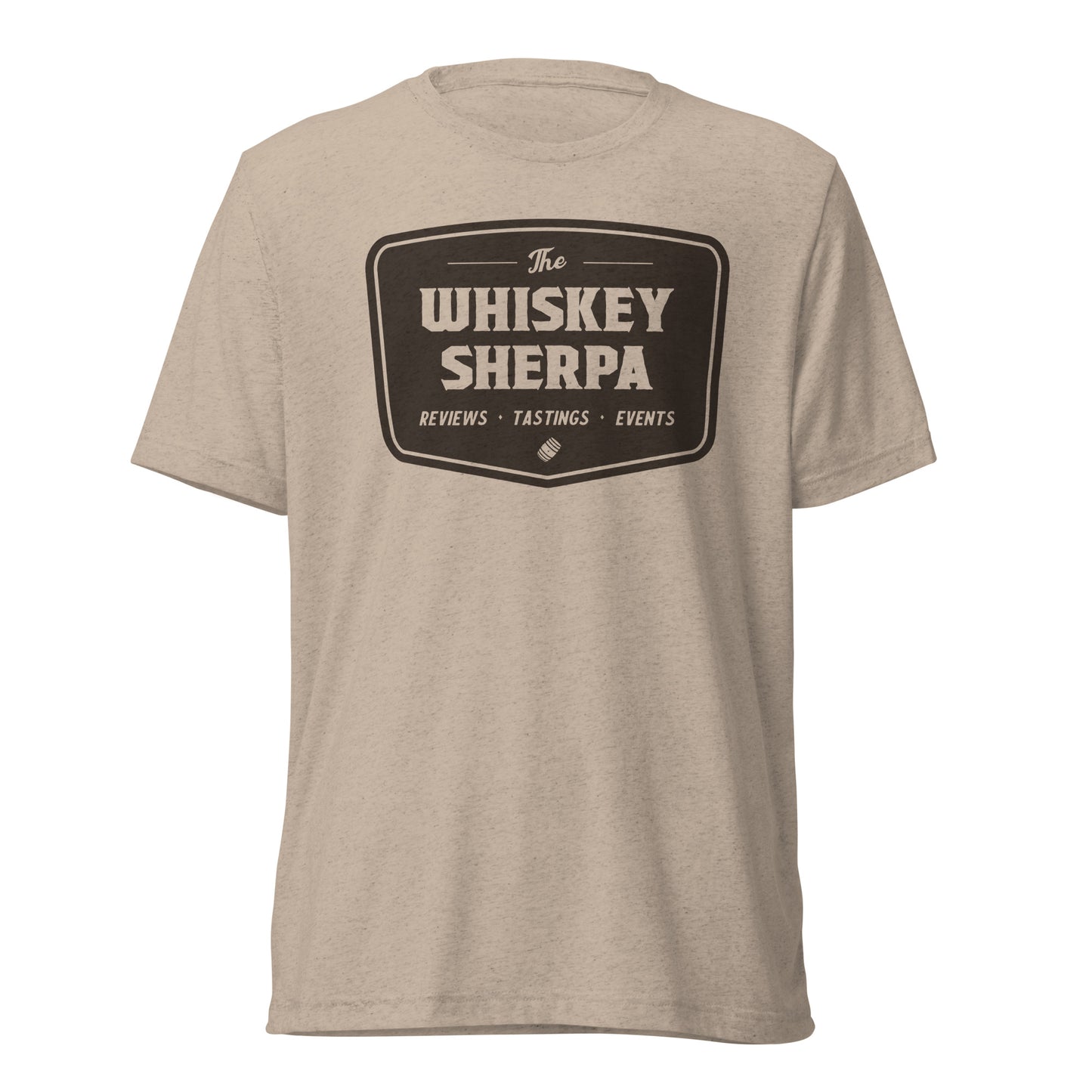 Whiskey Sherpa - Tri Blend Tee - Brown Logo