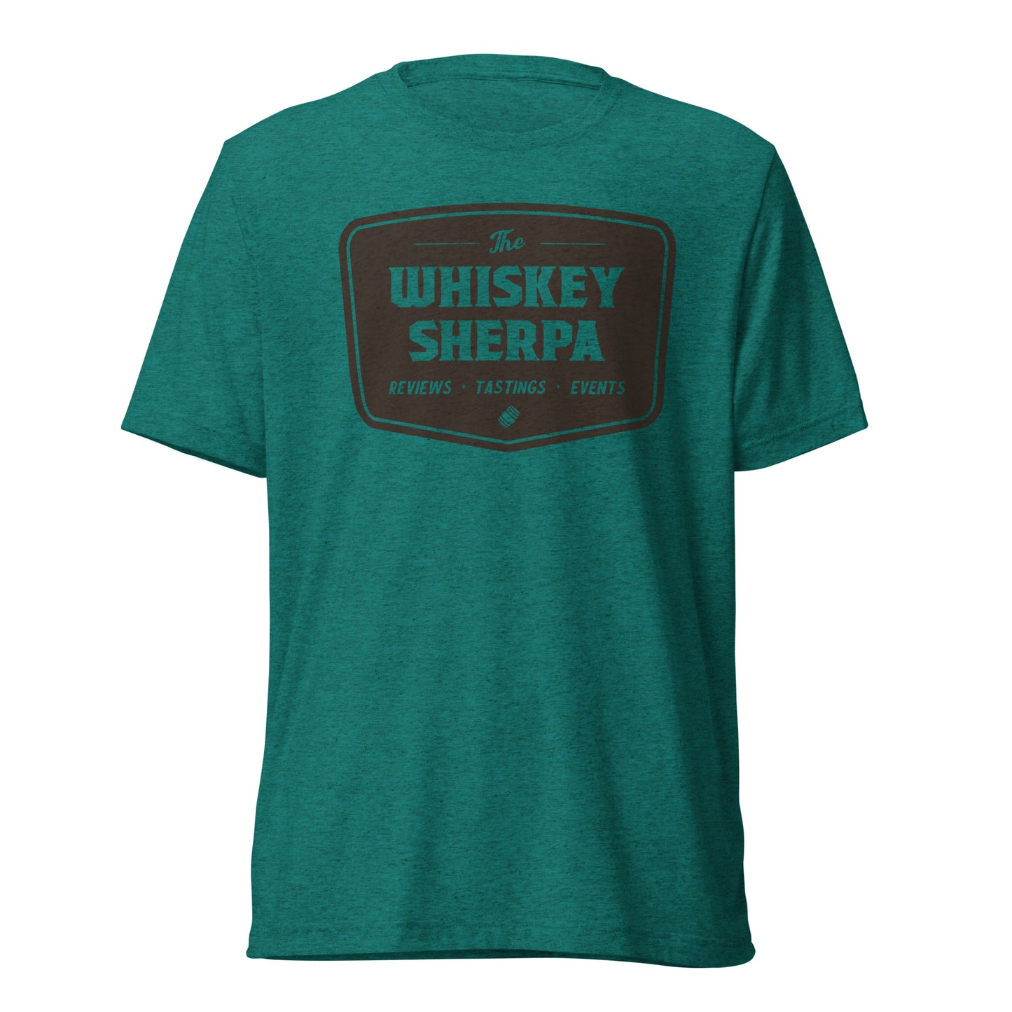 Whiskey Sherpa - Tri Blend Tee - Brown Logo